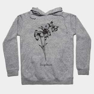 Hellebore linedrawing Hoodie